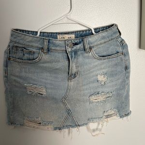 ripped jean skirt from pacsun!